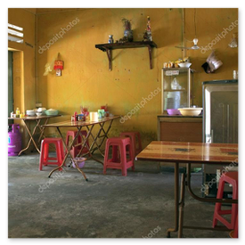 Interiér reštaurácie Pho Vietnam Brezno s rodinnou atmosférou